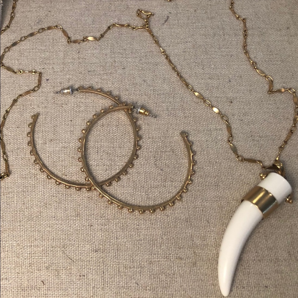 Stella & Dot necklace + earrings